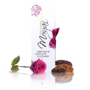 Olivenschokolade mit Rose